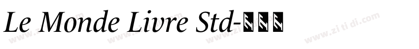 Le Monde Livre Std字体转换